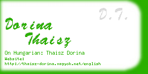 dorina thaisz business card